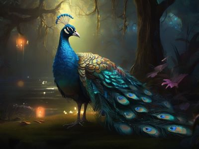 The peacock is a lucky animal for Indians.