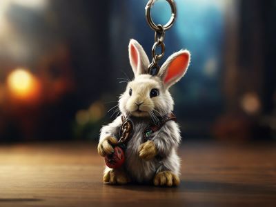 Lucky Rabbit's Foot Keychain