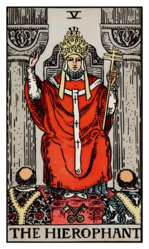 Tarot card The Hierophant.