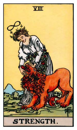 The Strength tarot card.